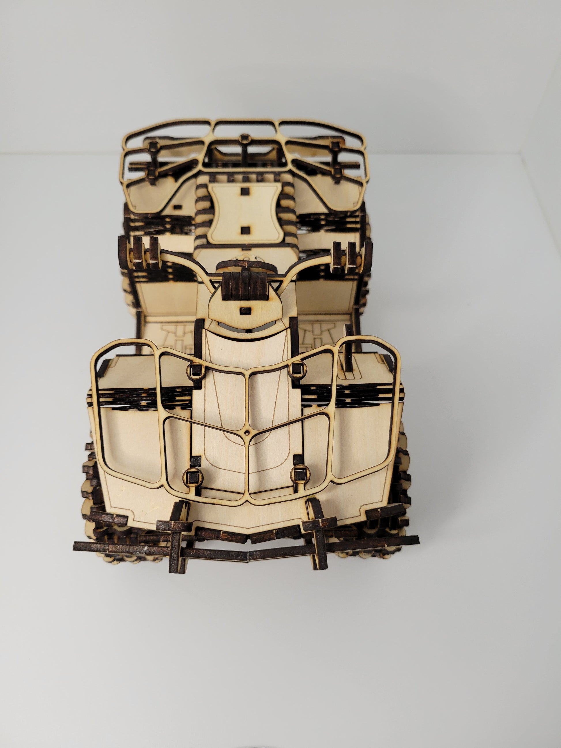 Intricately Designed Wooden Tank Model Kit