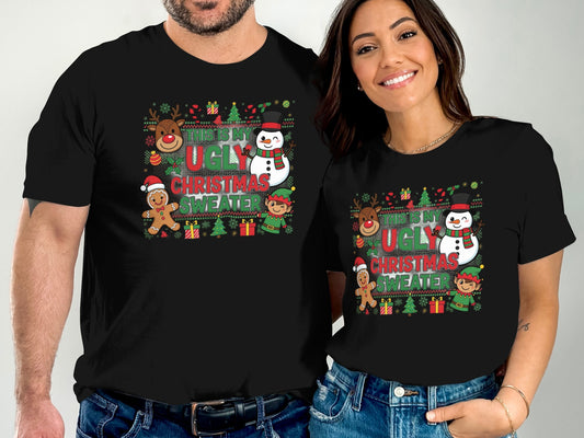 This Is My Ugly Christmas Sweater Festive Design T-Shirt