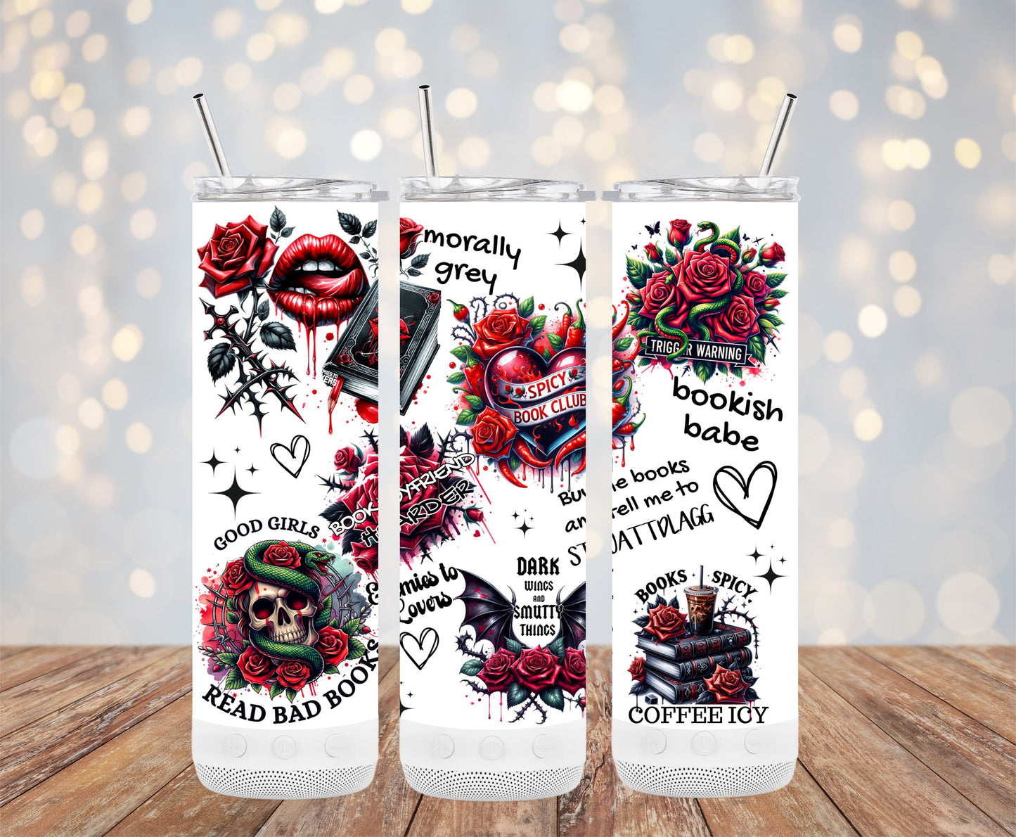 Dark Spicy Tattoo Themed Custom Tumbler product type