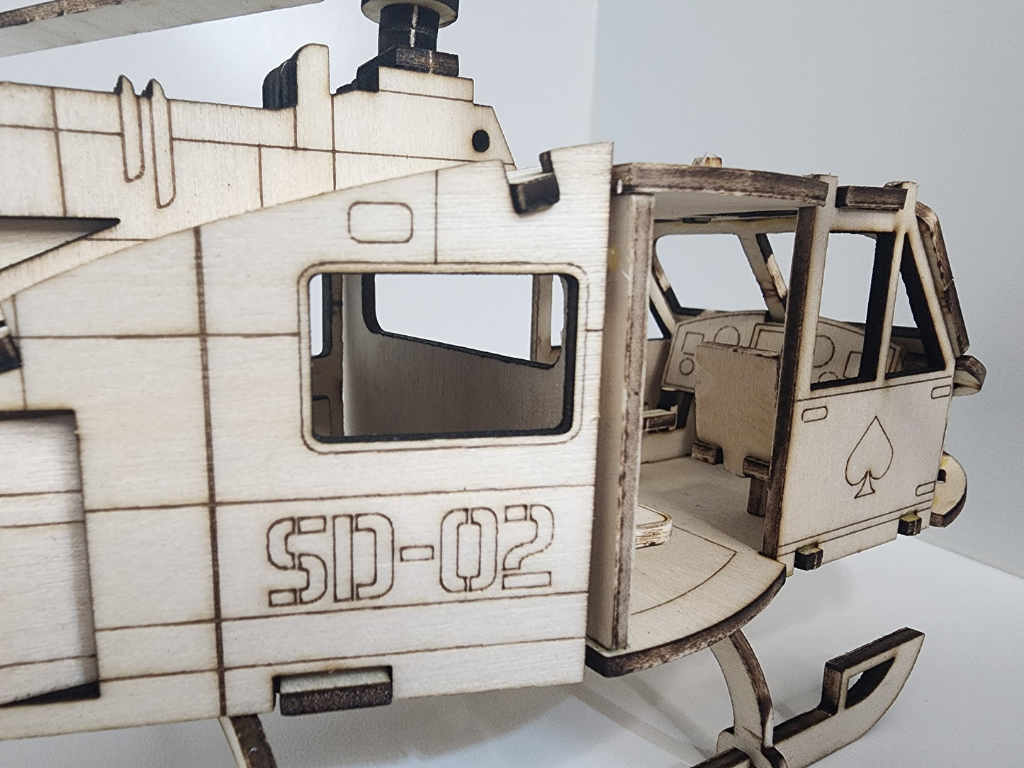 SD-02 Helicopter Wooden Puzzle Kit