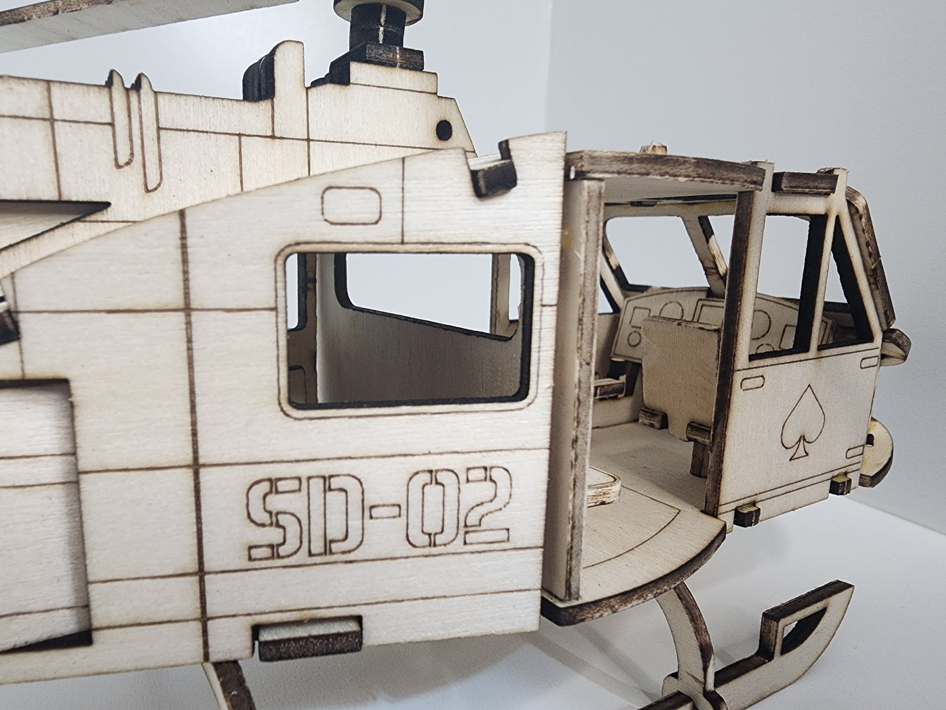 SD-02 Helicopter Wooden Puzzle Kit