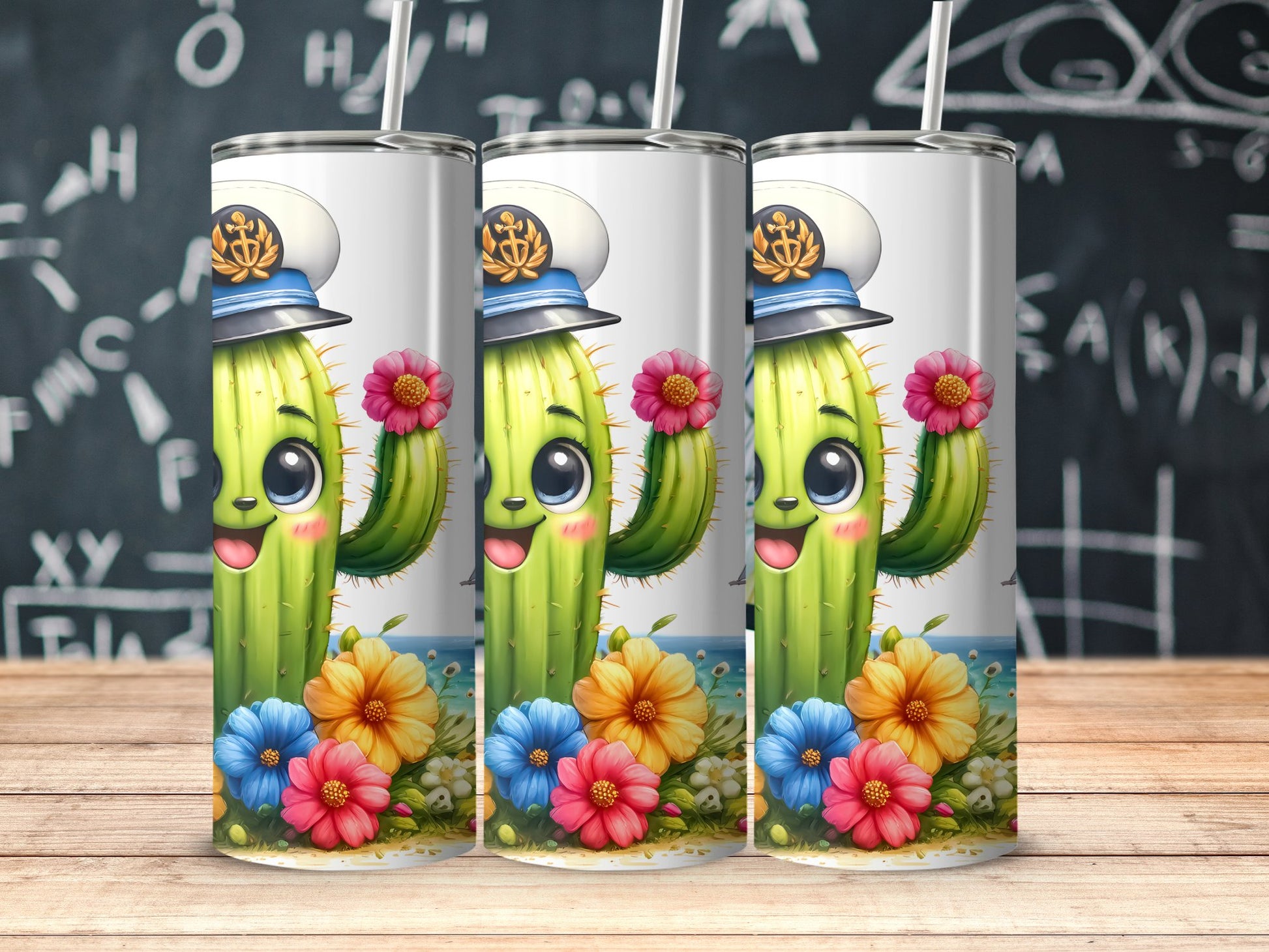 Captain Cactus Colorful Floral Tumbler product type