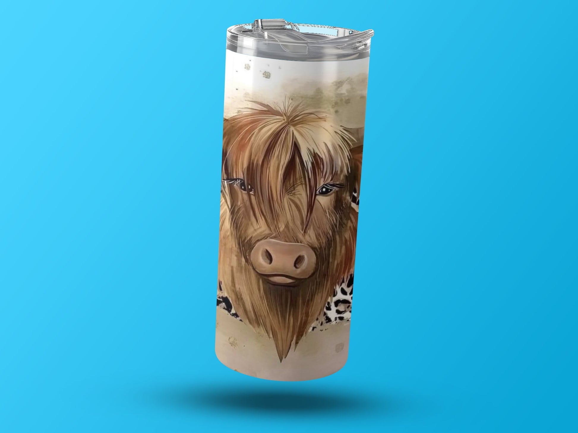 Highland Cow Art Insulated Tumbler with Lid product