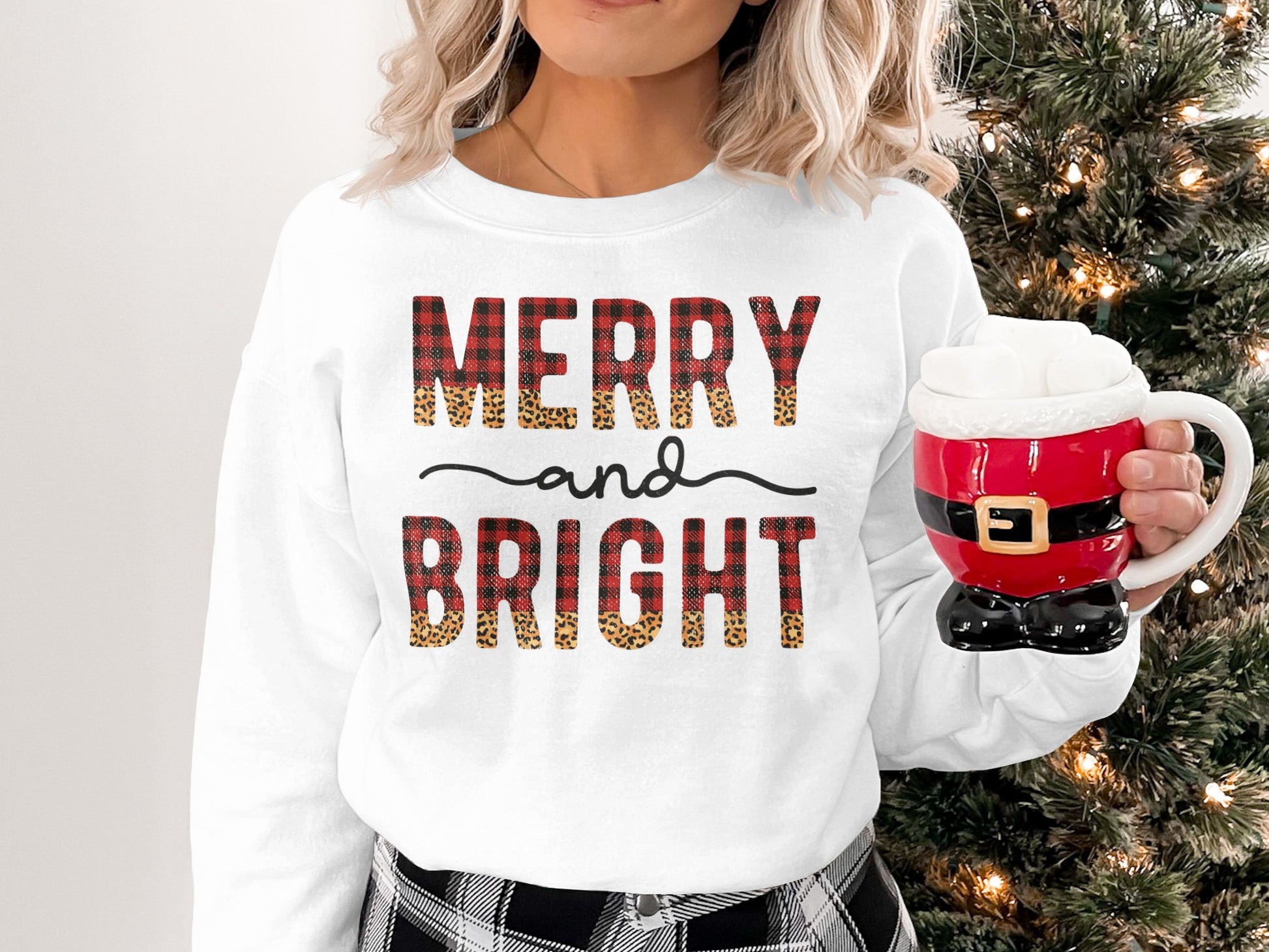 Merry and Bright Graphic Long Sleeve Shirt
