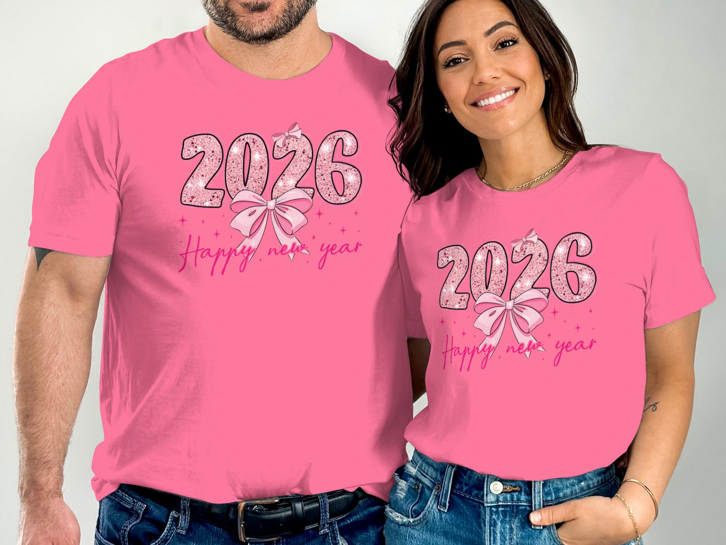 Happy New Year 2026 Pink Matching T-shirts product