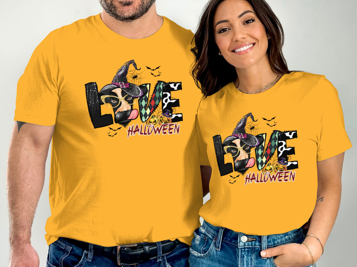Love Halloween Colorful Witch Hat Print Shirt product