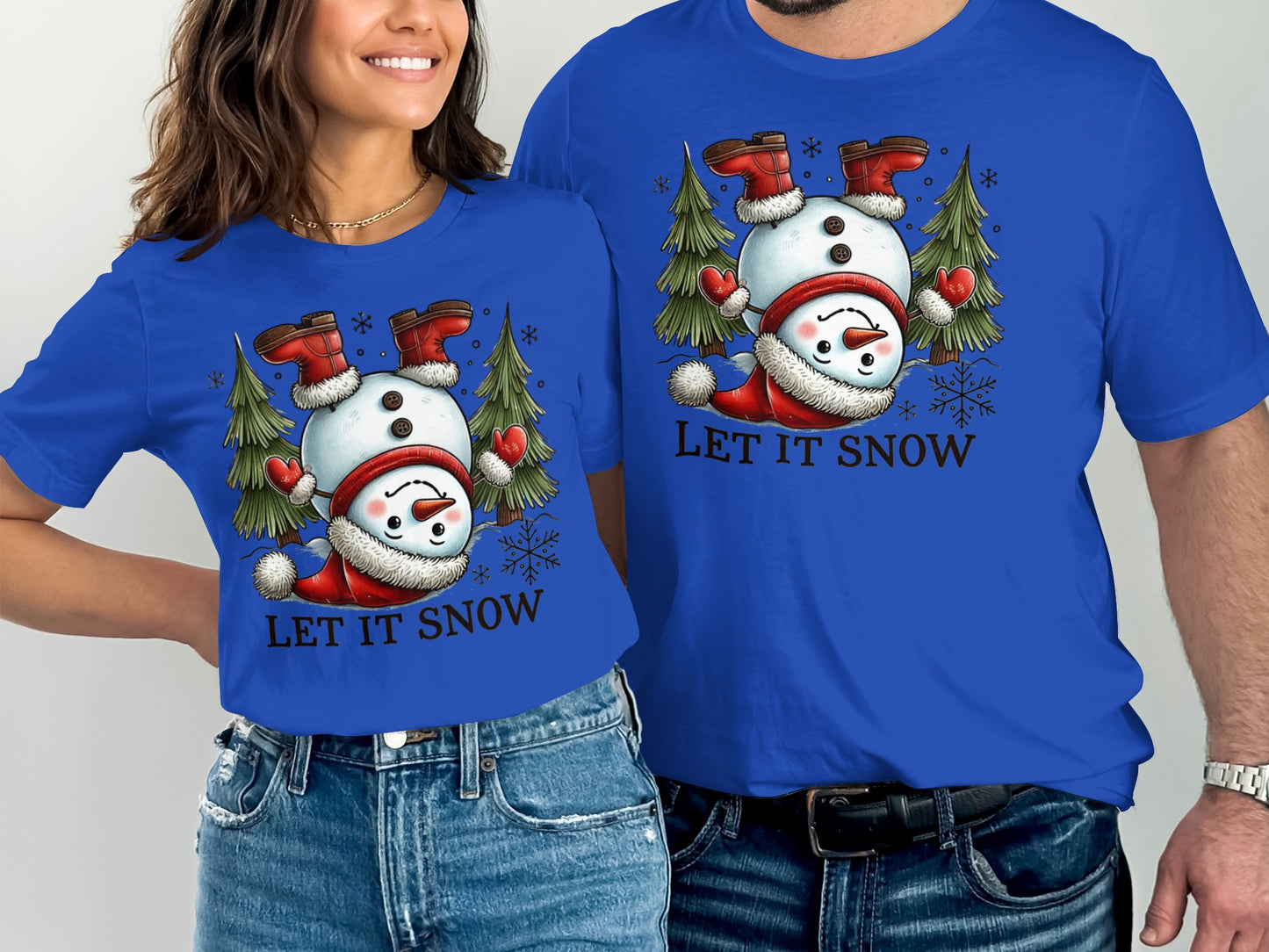 Let It Snow Snowman Winter Holiday Unisex Shirt