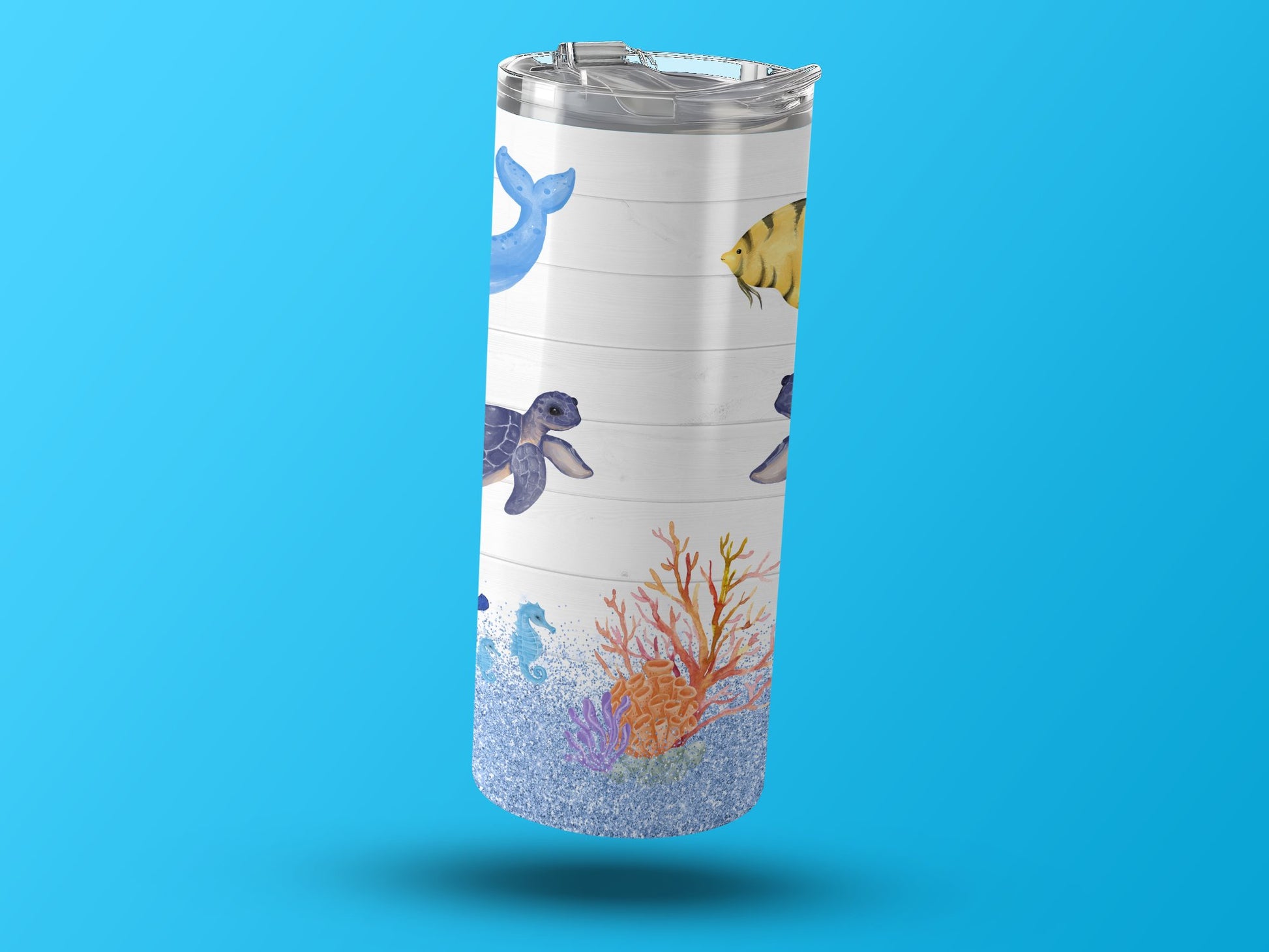 Colorful Marine Life Themed Stainless Steel Tumbler product