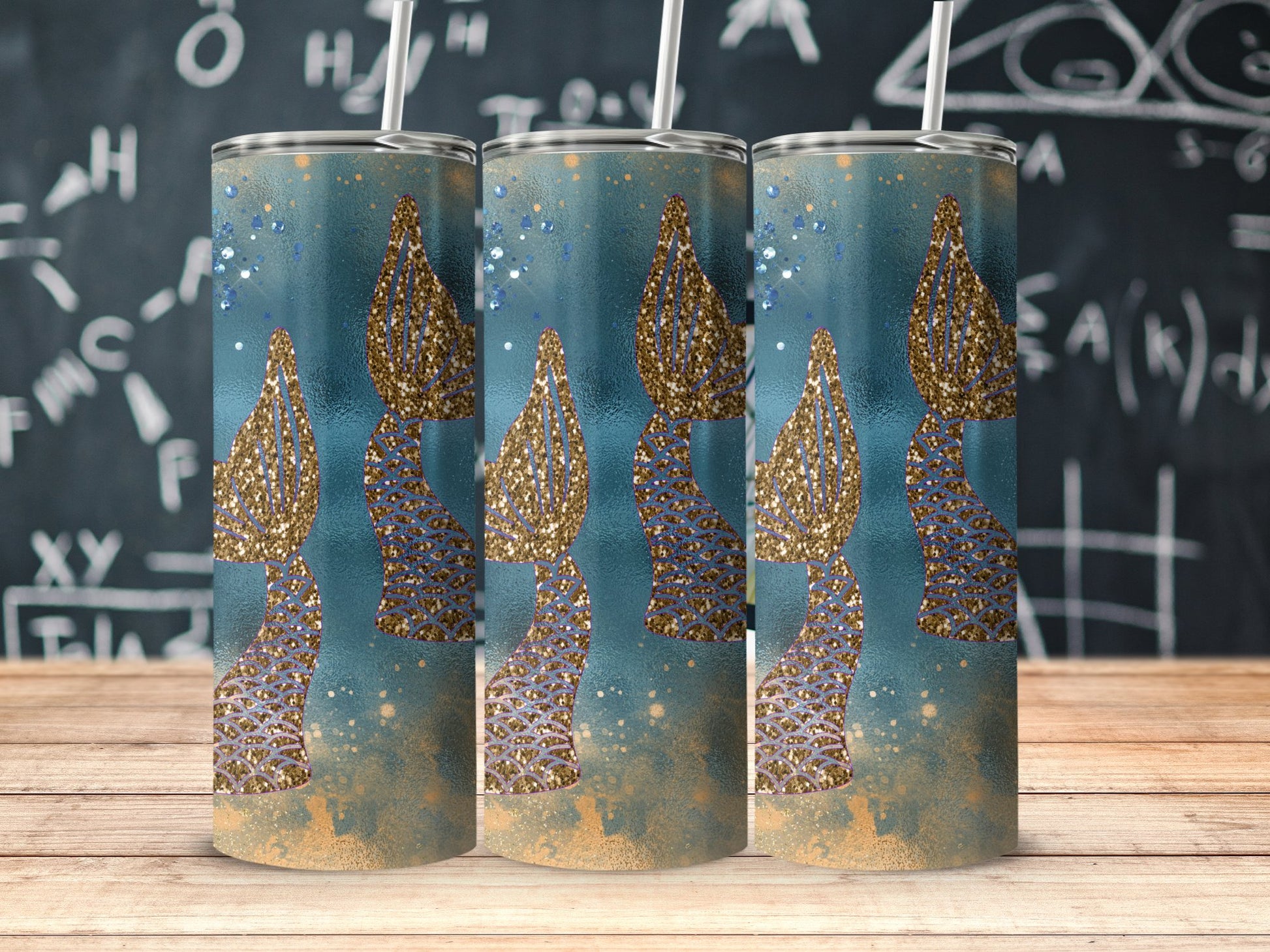 Glittering Mermaid Design Insulated Tumbler product
