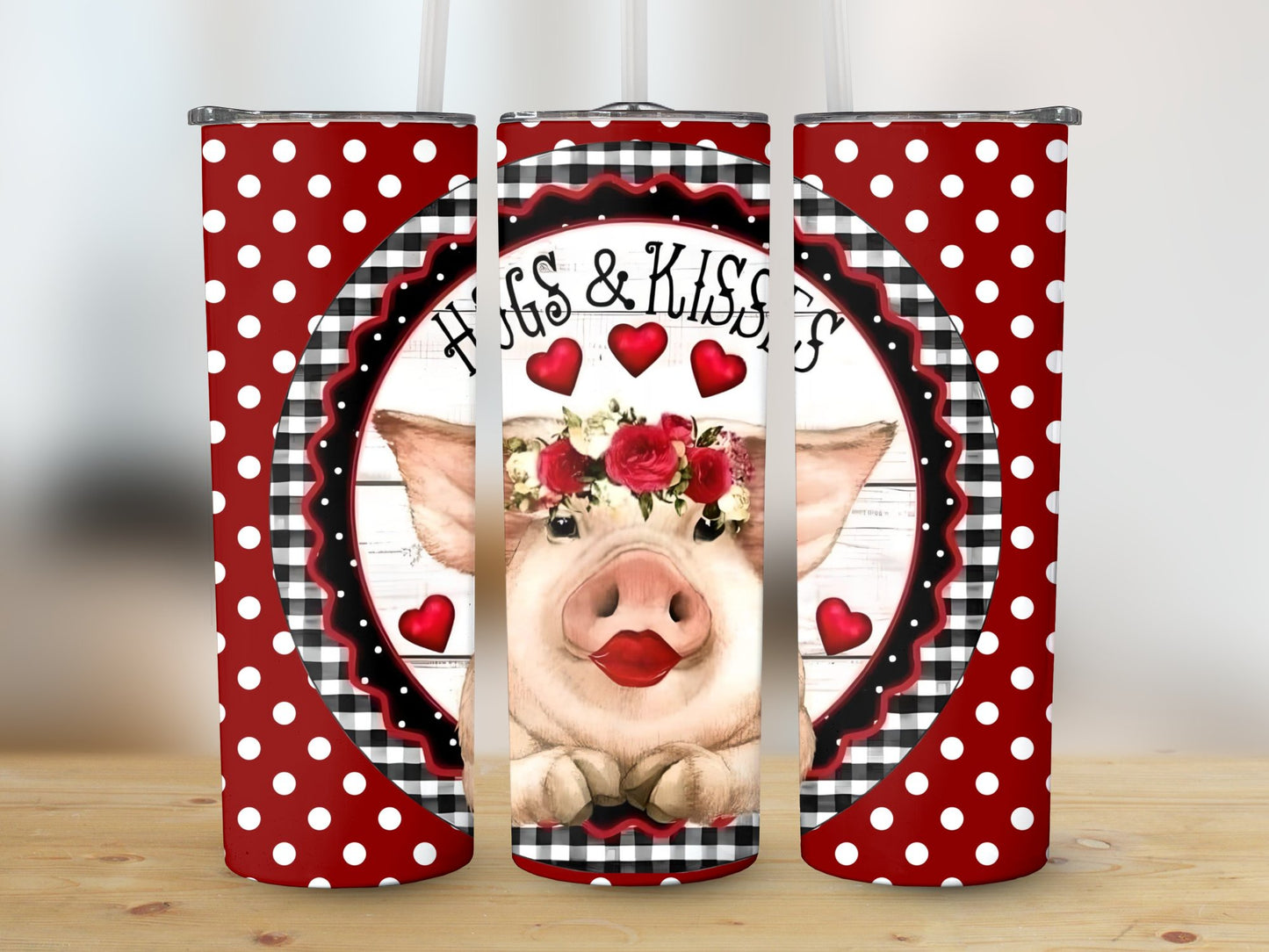 Hogs and Kisses (Valentine Tumbler)