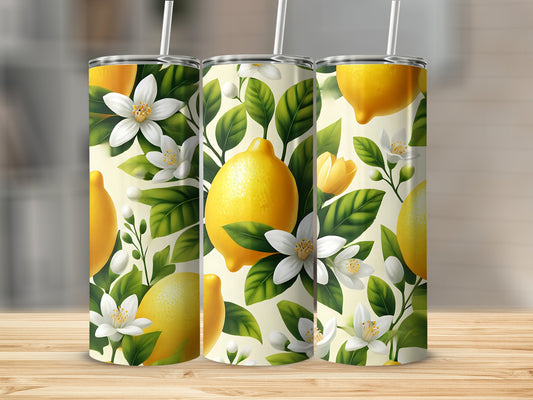 Fresh Lemons and Leaves Design Insulated Drinkware product