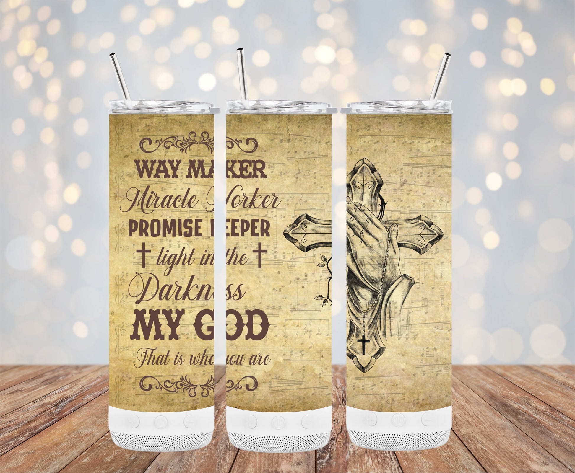 Inspirational Faith Cross Tumbler Cup Drinkware Product
