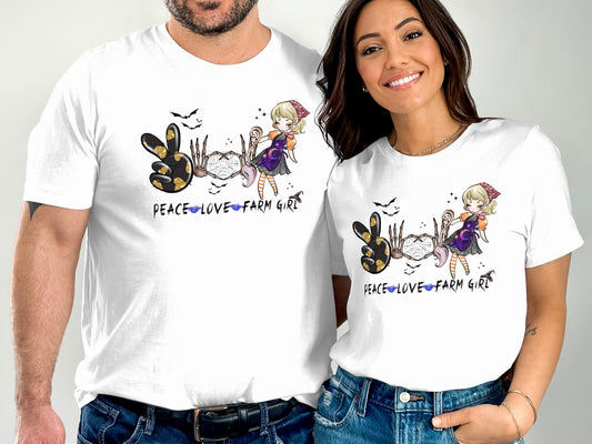 Peace Love Farm Girl Graphic White T-Shirt product type