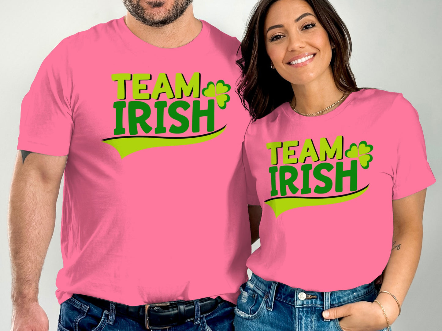 Team Irish Graphic Pink T-Shirt Apparel for St. Patrick's Day