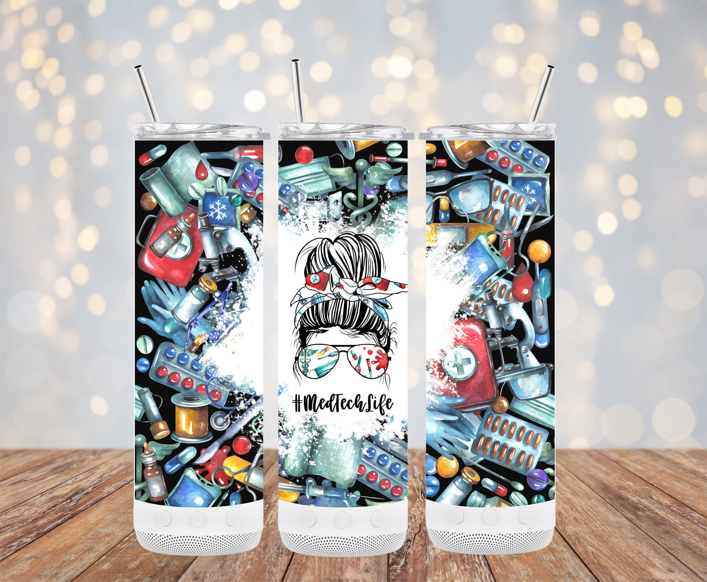 #medteechlife Design with Medical Items Tumbler product type