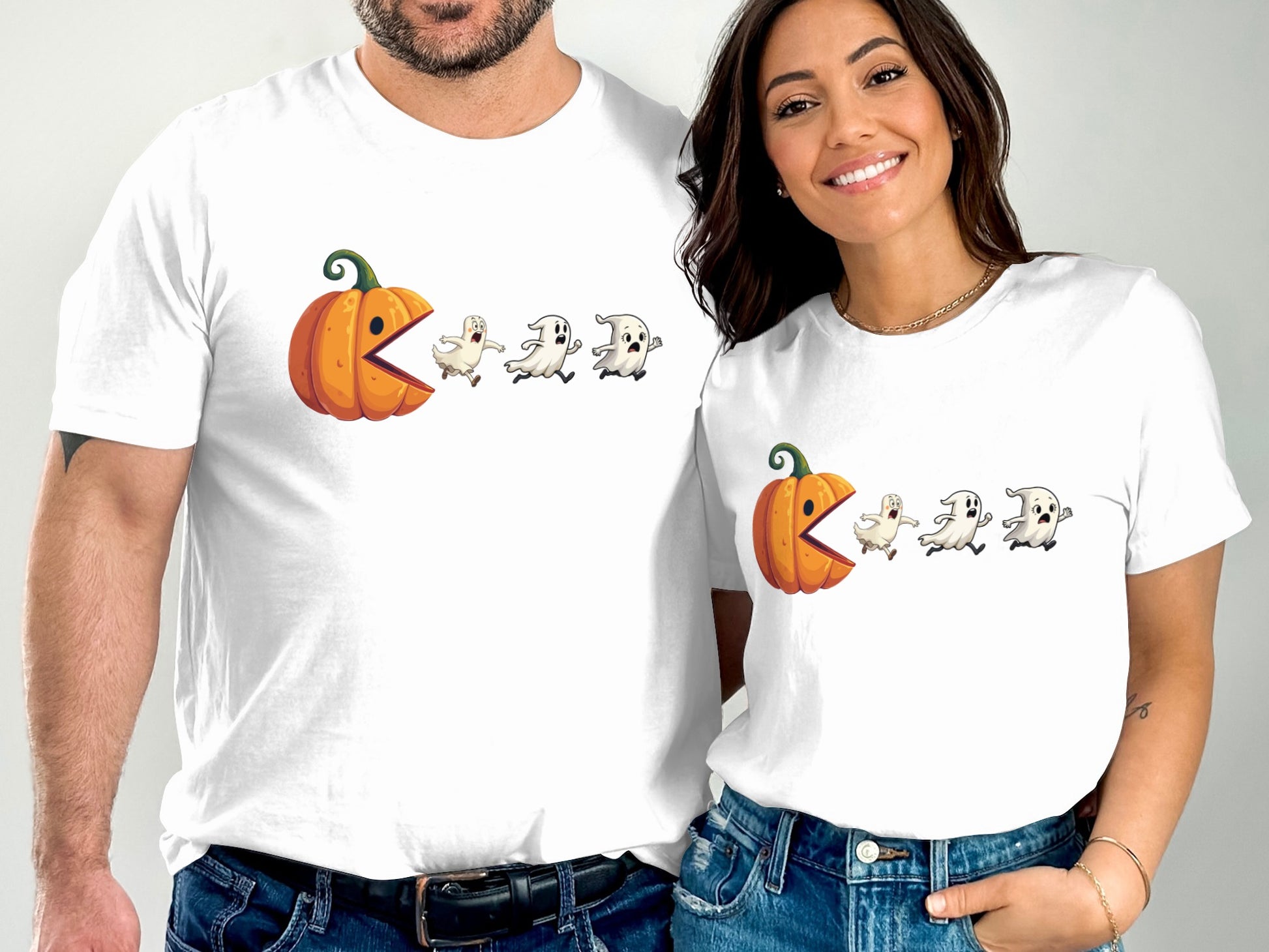Halloween Pumpkin Ghost Inspired Graphic Tee product type