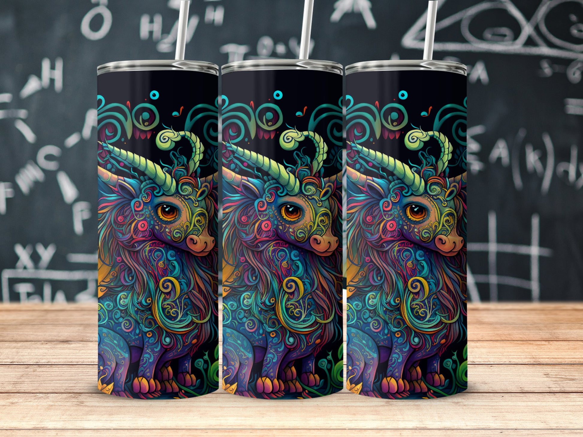 Colorful Psychedelic Unicorn Art Insulated Tumbler product