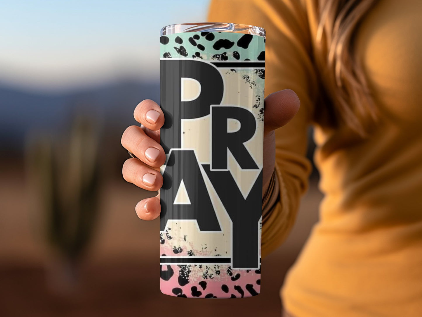 Colorful Inspirational Pray Tumbler Trendy Drinkware Product