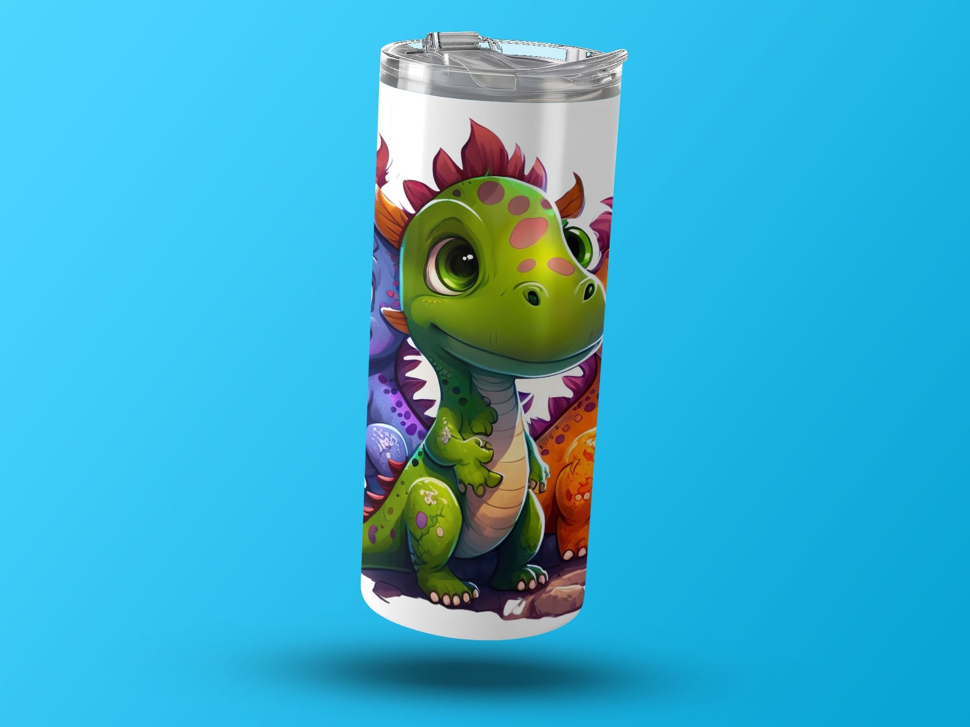 Colorful Cartoon Dinosaur Print Insulated Tumbler product