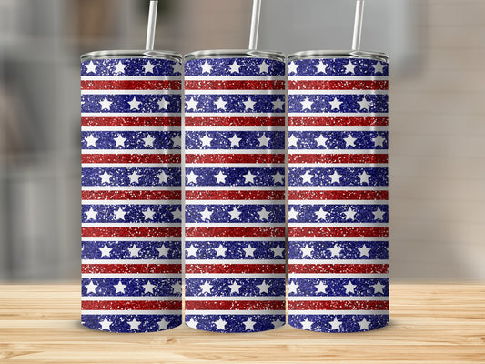 Patriotic Stars and Stripes Tumbler Drinkware Product