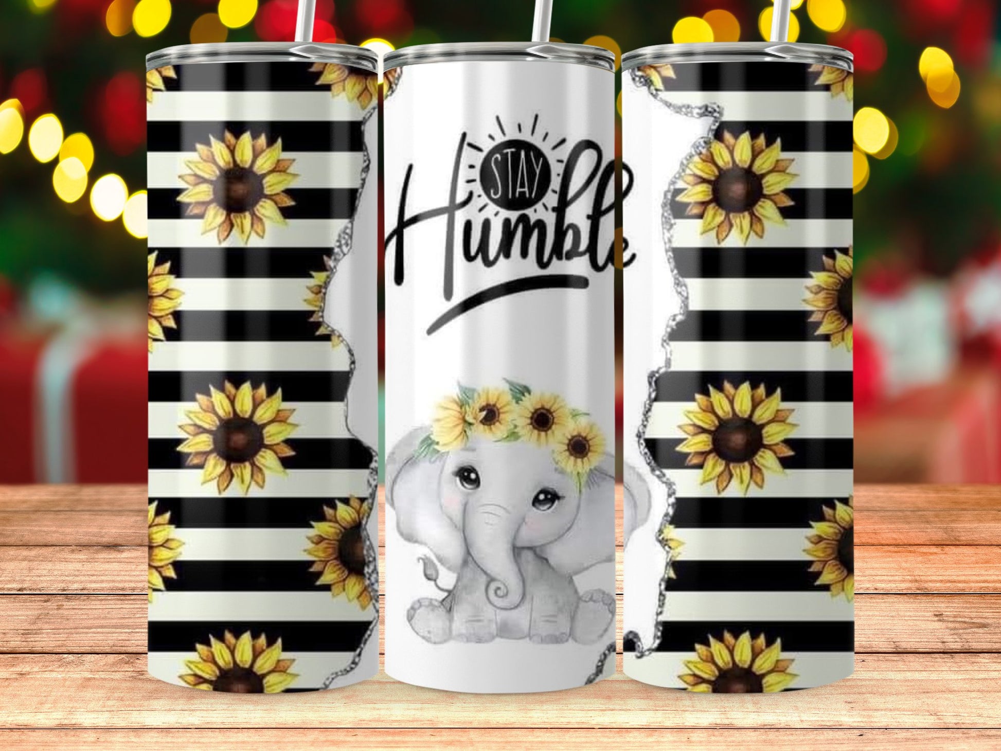 Stay Humble Sunflower Elephant Tumbler product type
