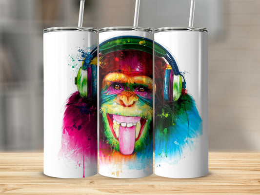 Vibrant Colorful Animal Headphones Design Tumbler product type