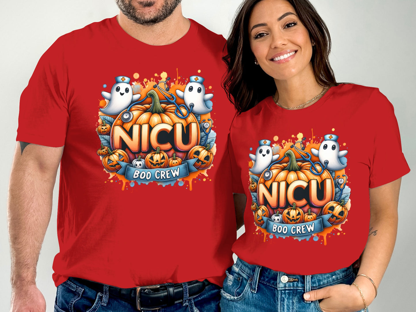 NICU Boo Crew Halloween Graphic T-Shirt product type