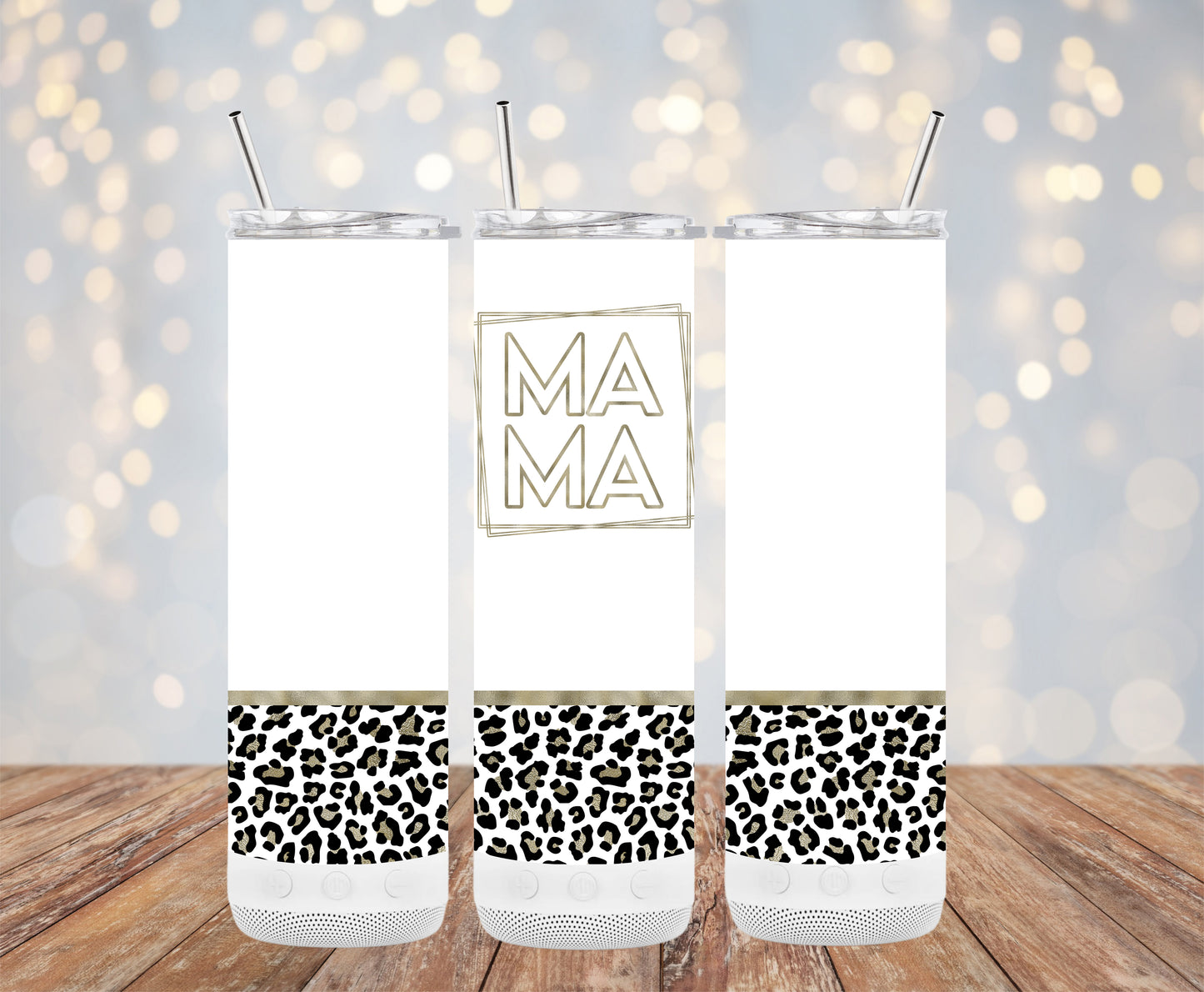 Mama Gold Leopard Tumbler