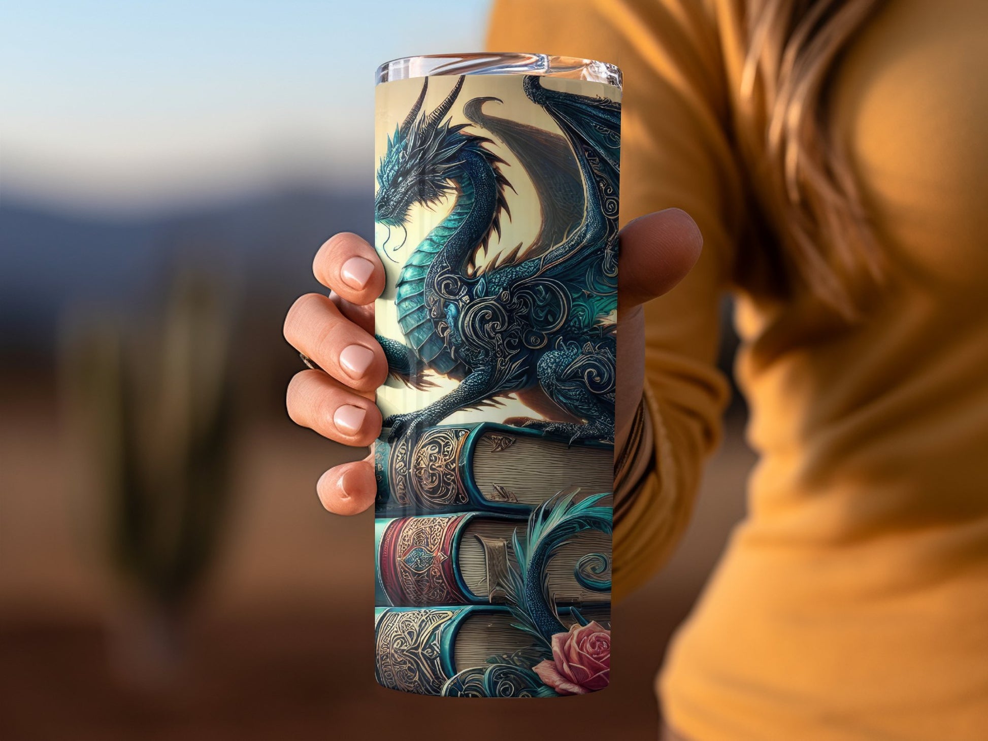 Intricately Designed Dragon Themed Tumbler product