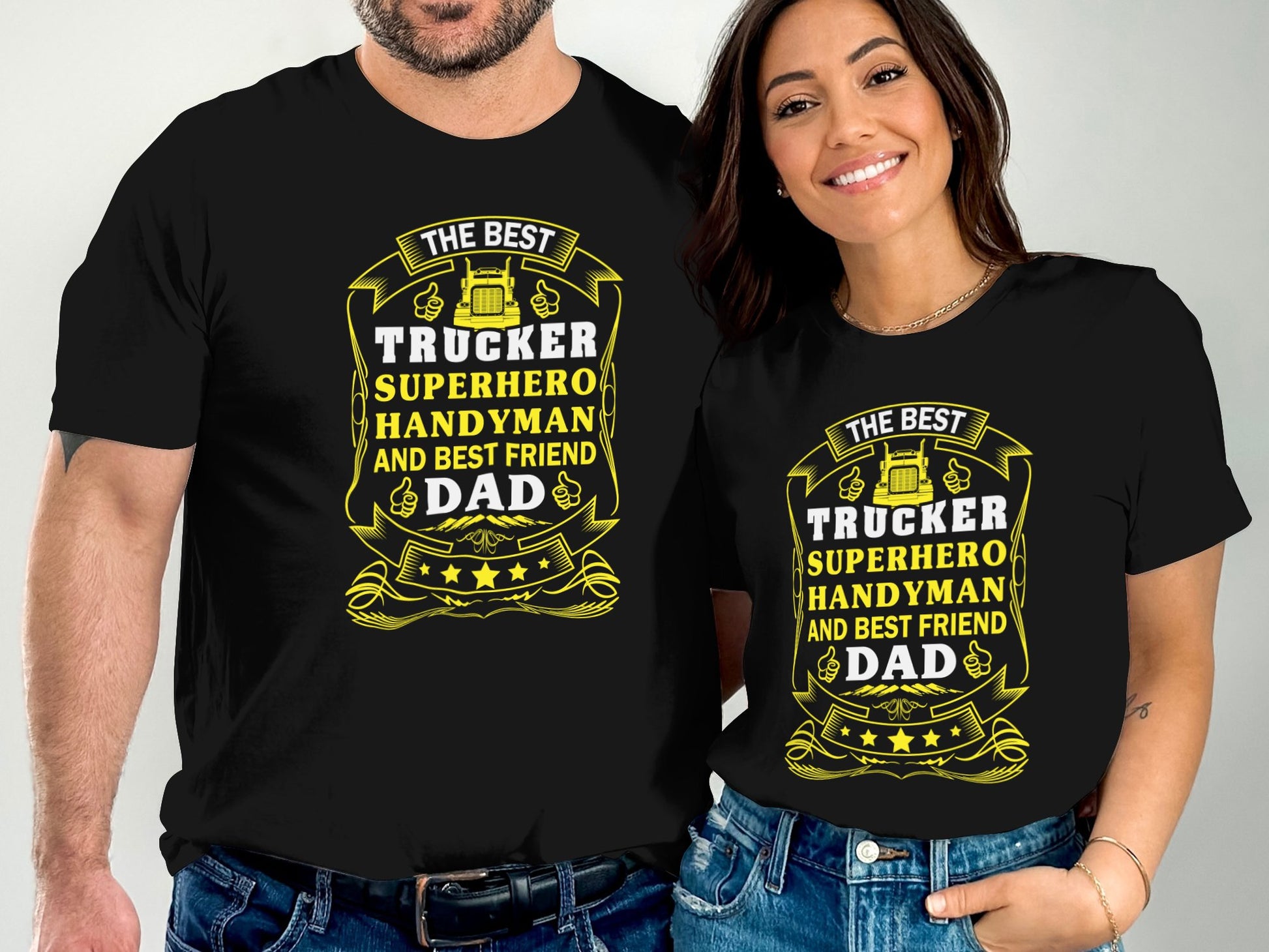 The Best Trucker Superhero Handyman Dad T-Shirt product type