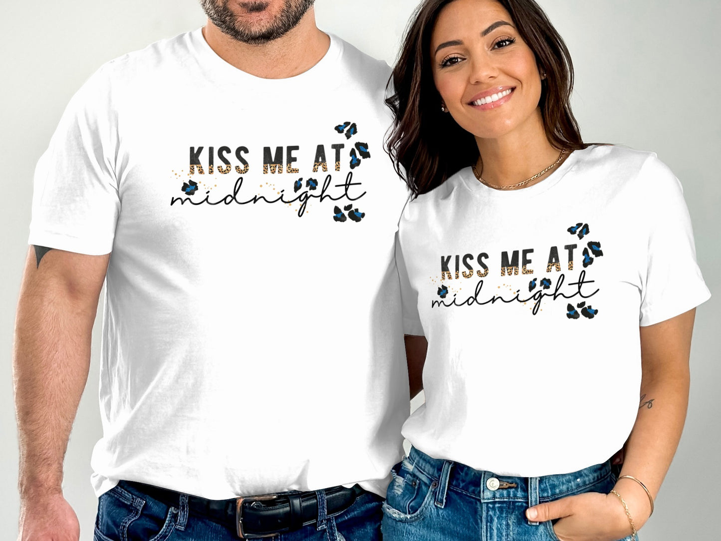 Kiss Me At Midnight Graphic T-Shirt for Couples
