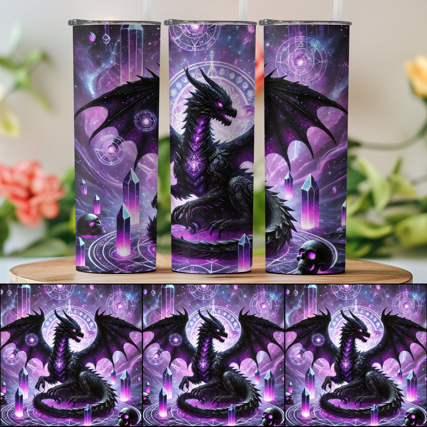 Purple Night Dragon Fantasy Art Tumblers product type