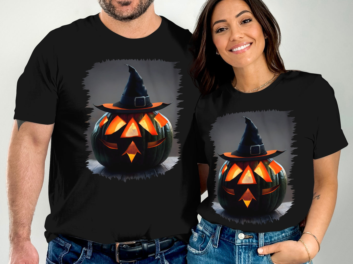 Halloween Pumpkin Witch Hat Design T-shirt product