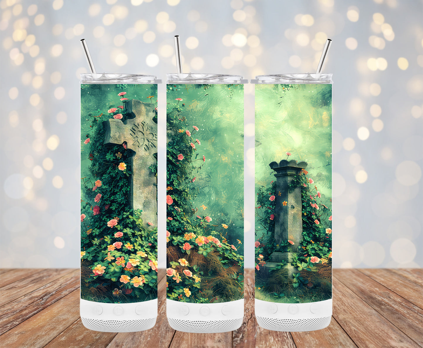 Enchanting Garden Scene Tumbler for Daily Use