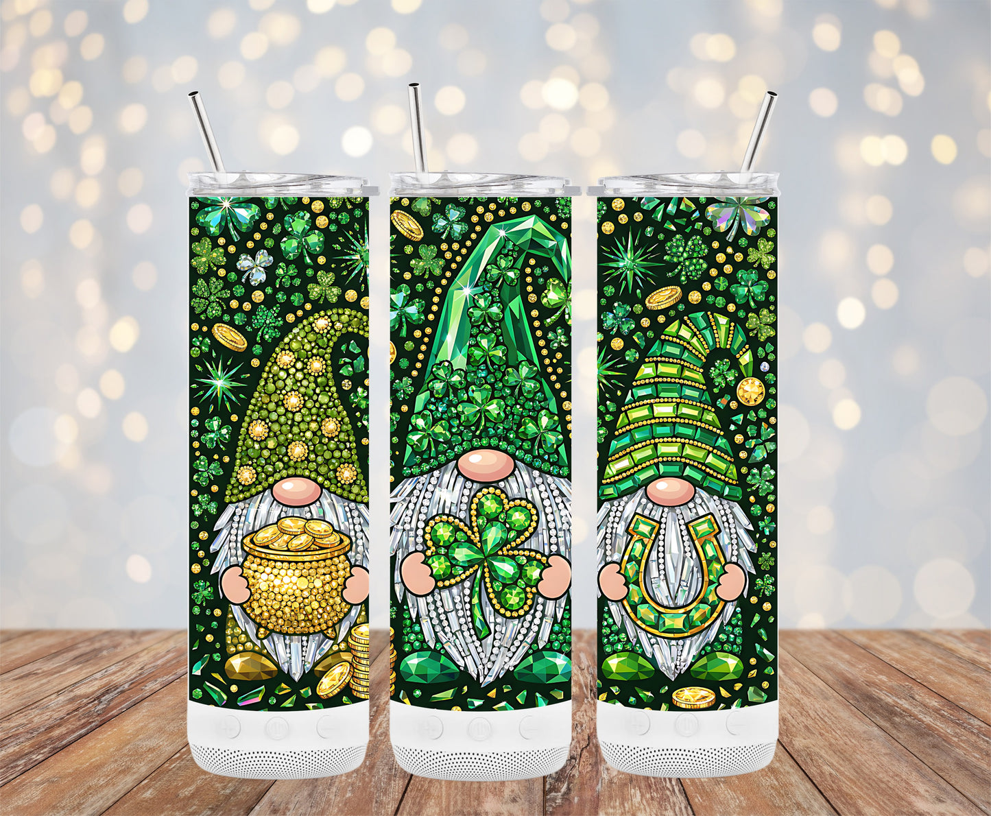 St. Patrick's Day Leprechaun Gnome Tumbler Cup Set Product
