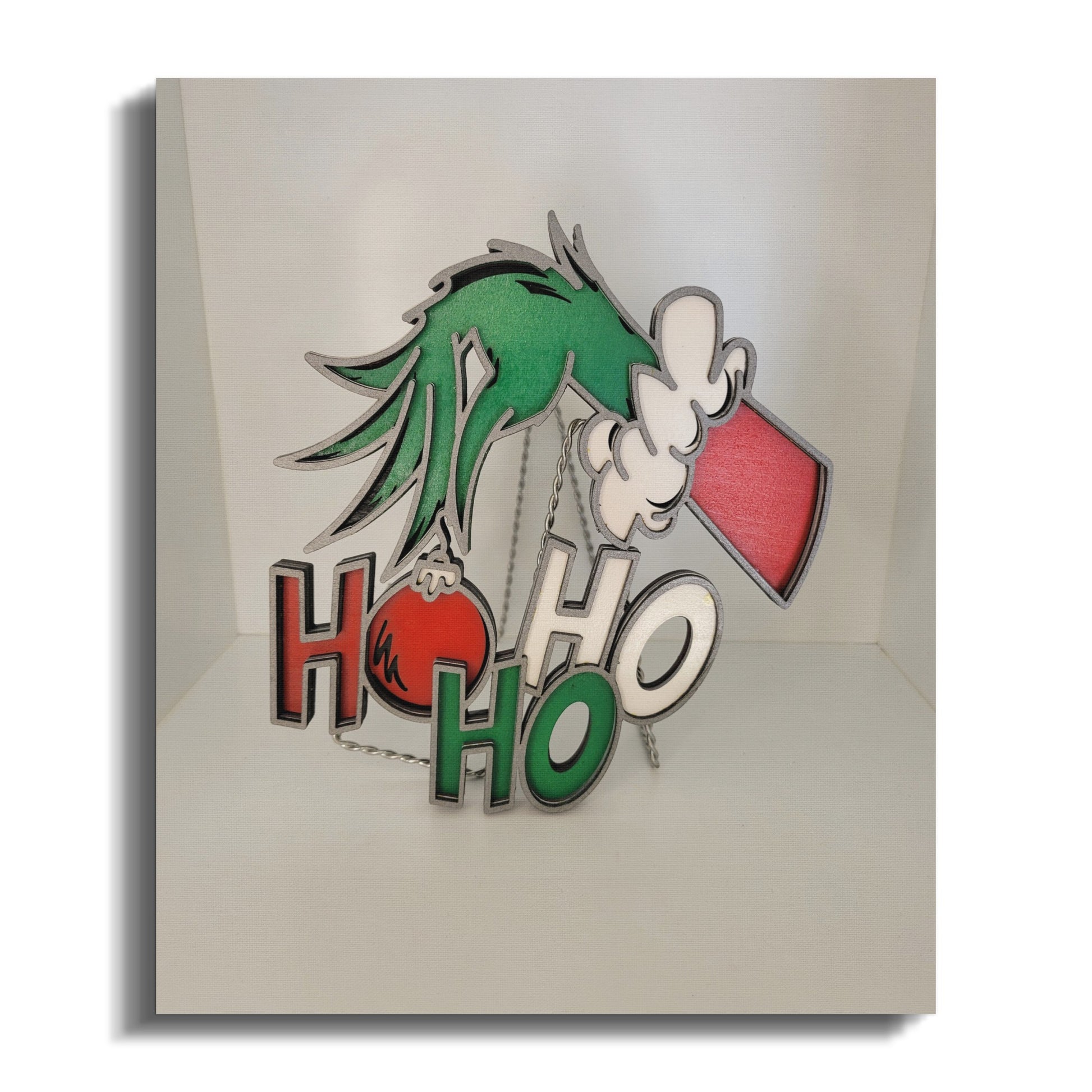 Ho Ho Ho Grinch Christmas Decoration Sign