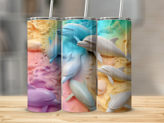 Colorful Dolphin Design Tumbler Drinkware product type