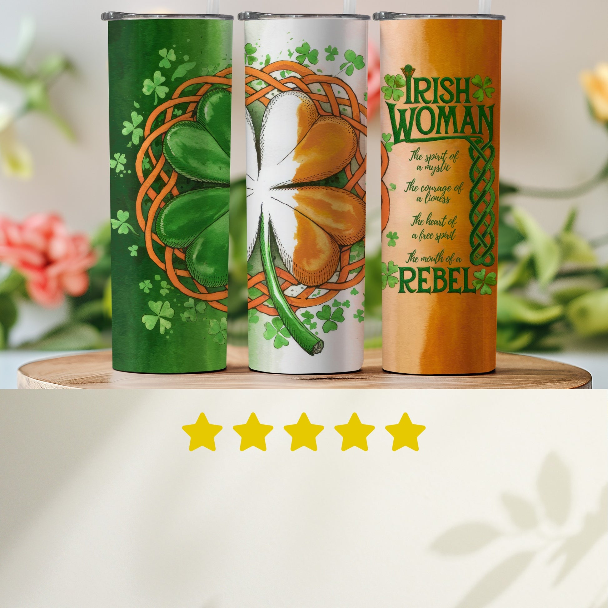 Irish Woman Three-Leaf Clover Tumbler Collection