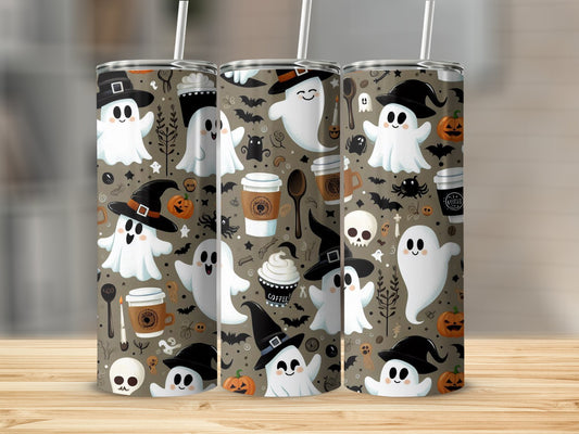 Halloween Ghosts and Pumpkins Tumbler product