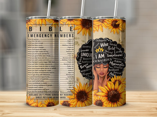 Sunflower Inspirational Bible Design Tumbler product