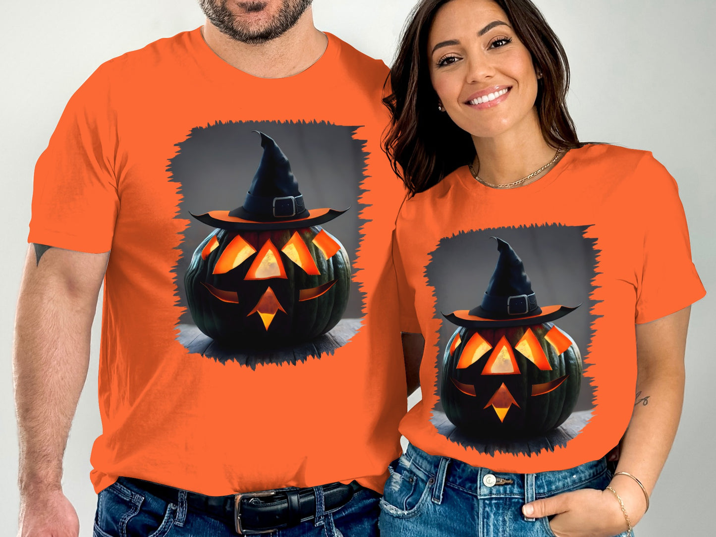 Halloween Themed Pumpkin Face T-Shirt product type