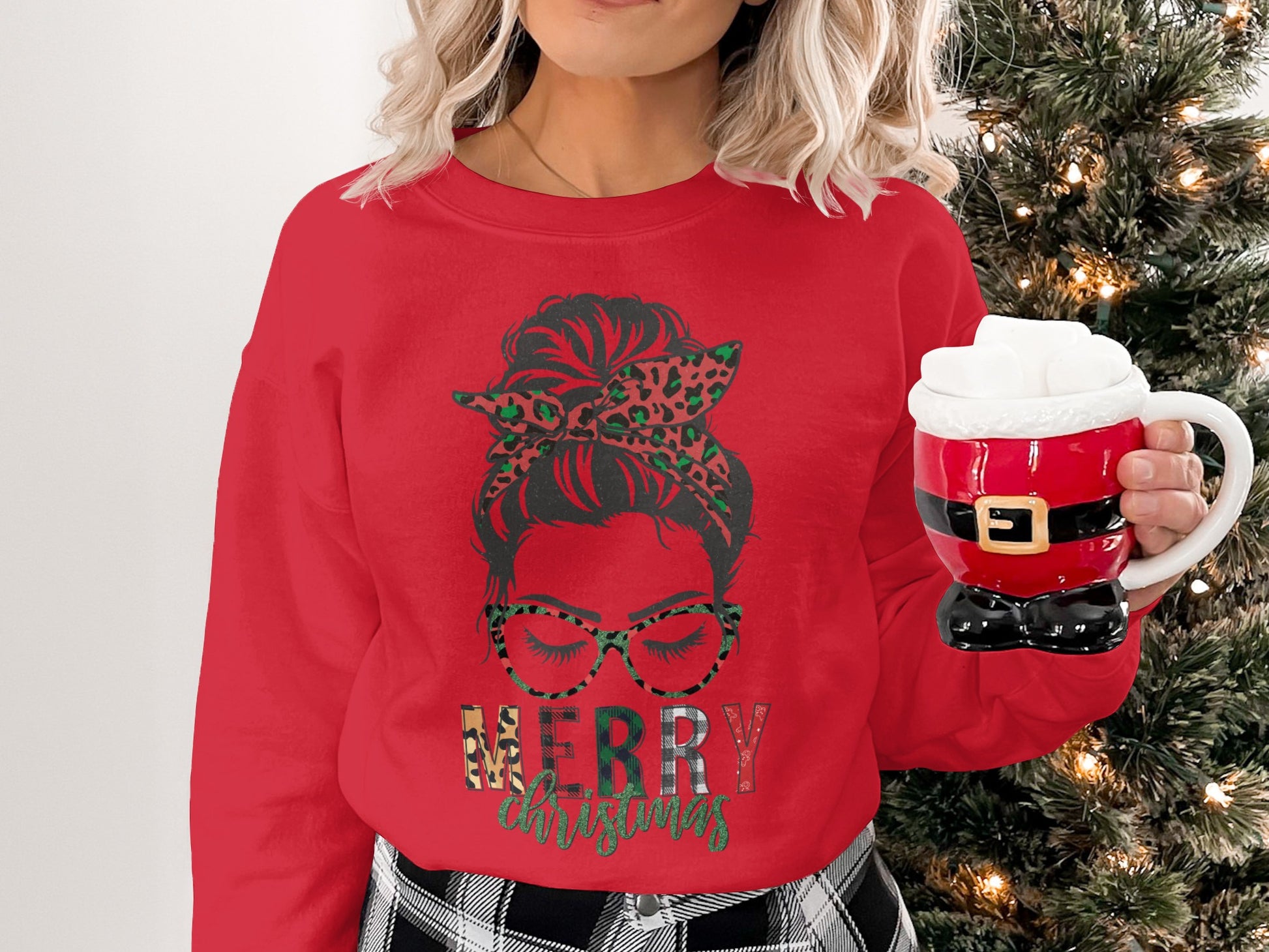 Merry Christmas Graphic Long Sleeve Shirt