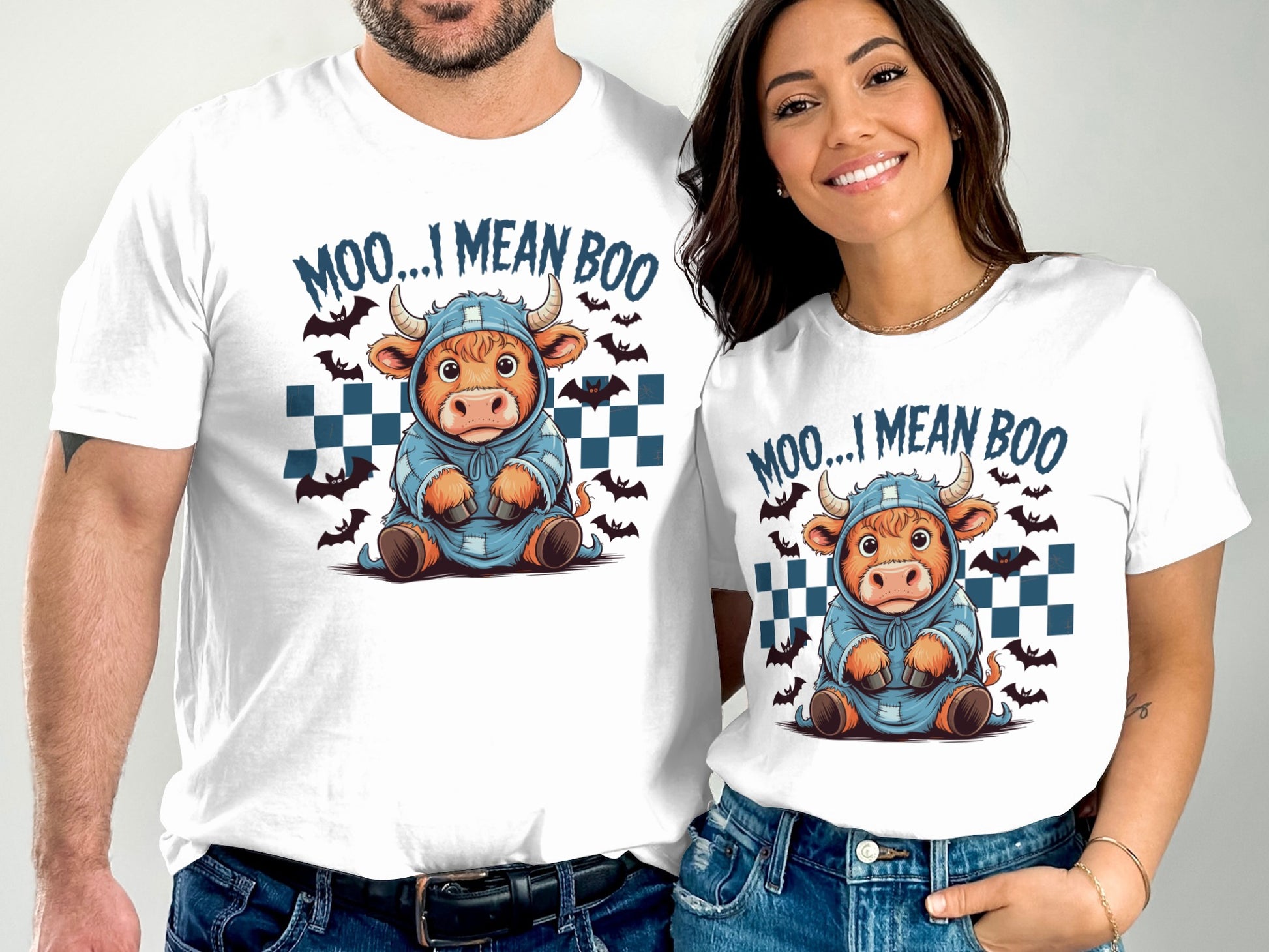 Moo I Mean Boo Matching Halloween T-shirt product type