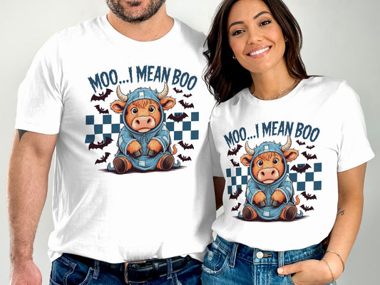 Moo I Mean Boo Matching Halloween T-shirt product type