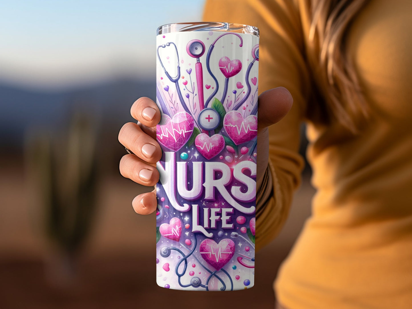 Nurses Life Colorful Design Insulated Tumbler product type
