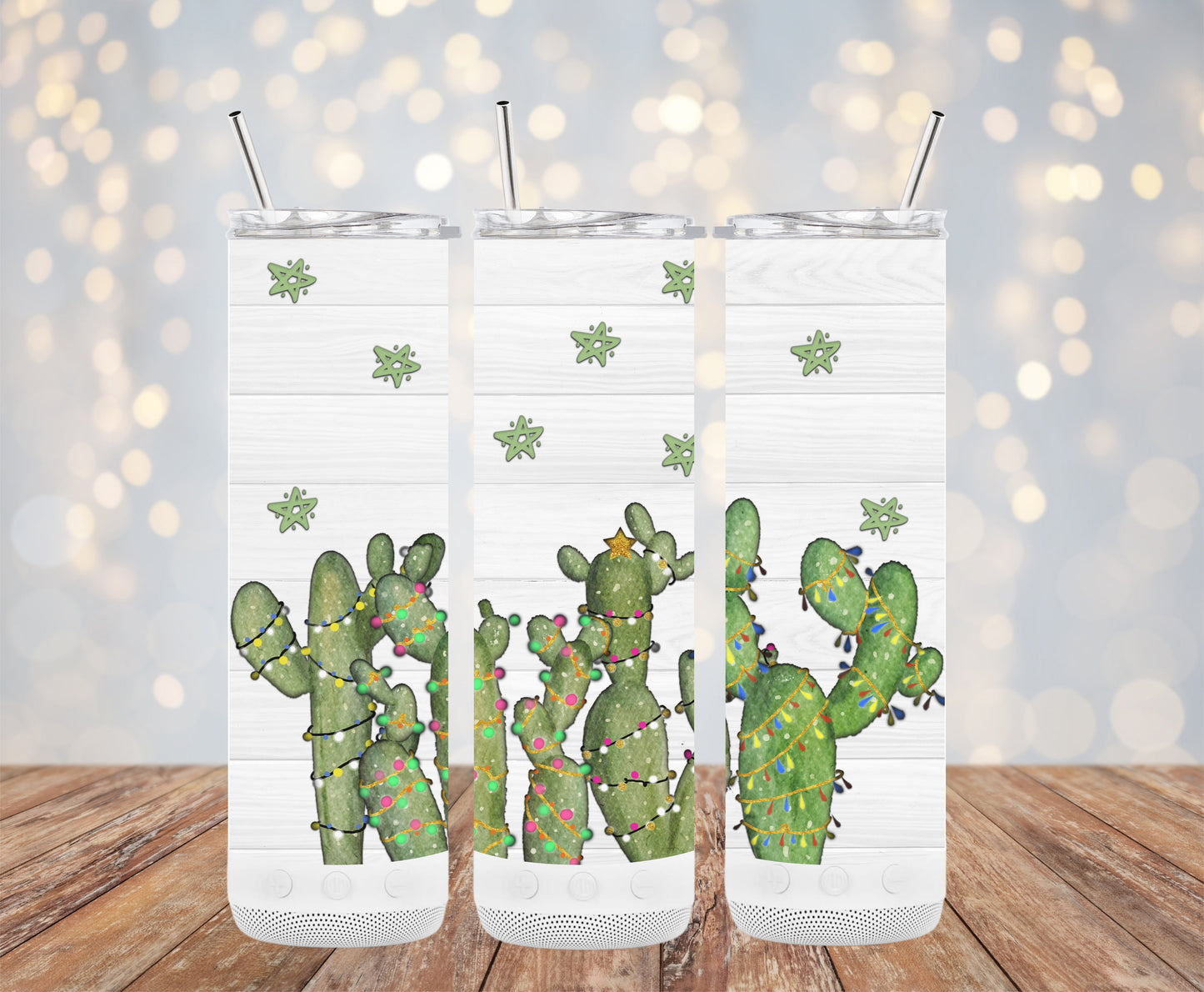 Festive Cactus Design Christmas Spirit Tumblers 6216210