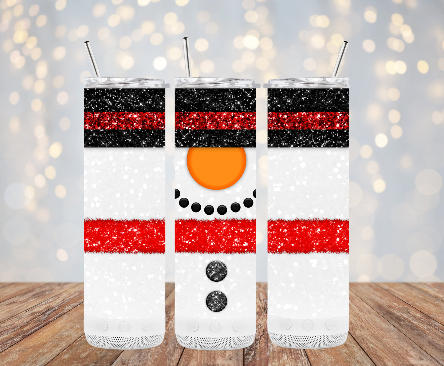 Festive Snowman Face Design Fun Holiday Party Tumblers 6216245