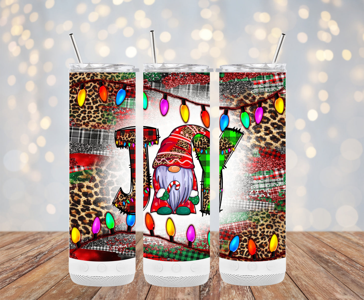 Holiday Gnome Joy Christmas Lights Festive Tumblers 6216165