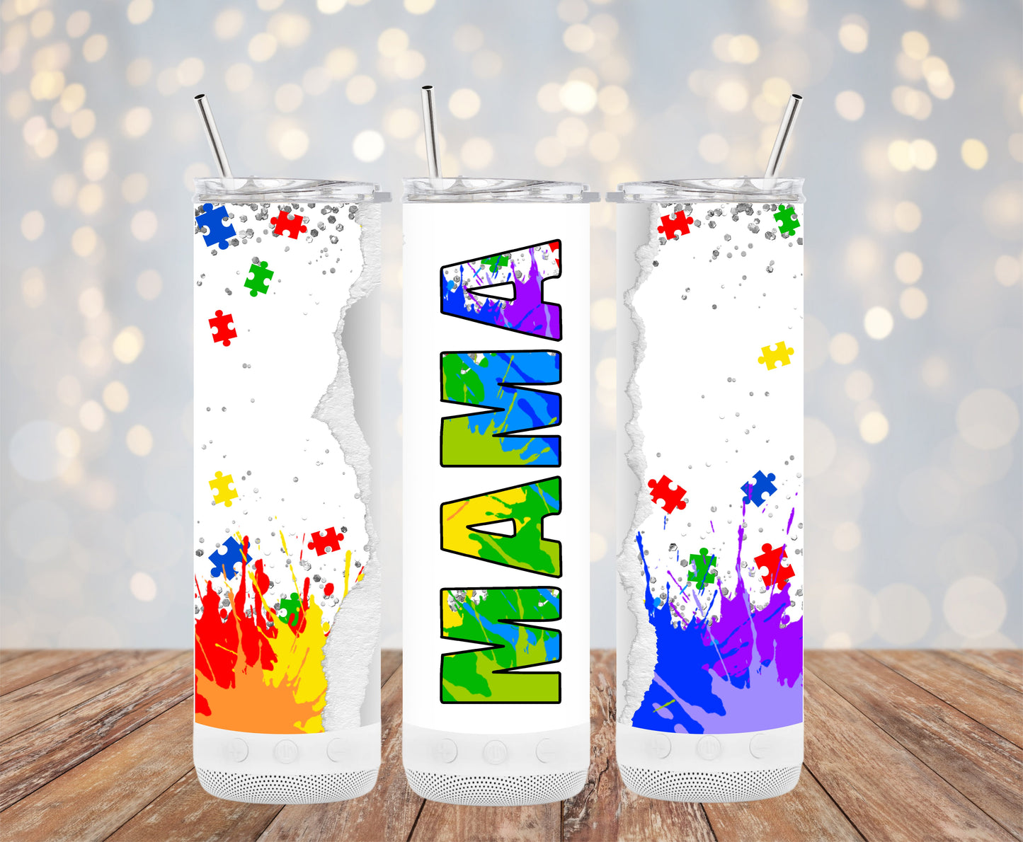 Colorful Puzzle Design MAMA Graphics Tumblers