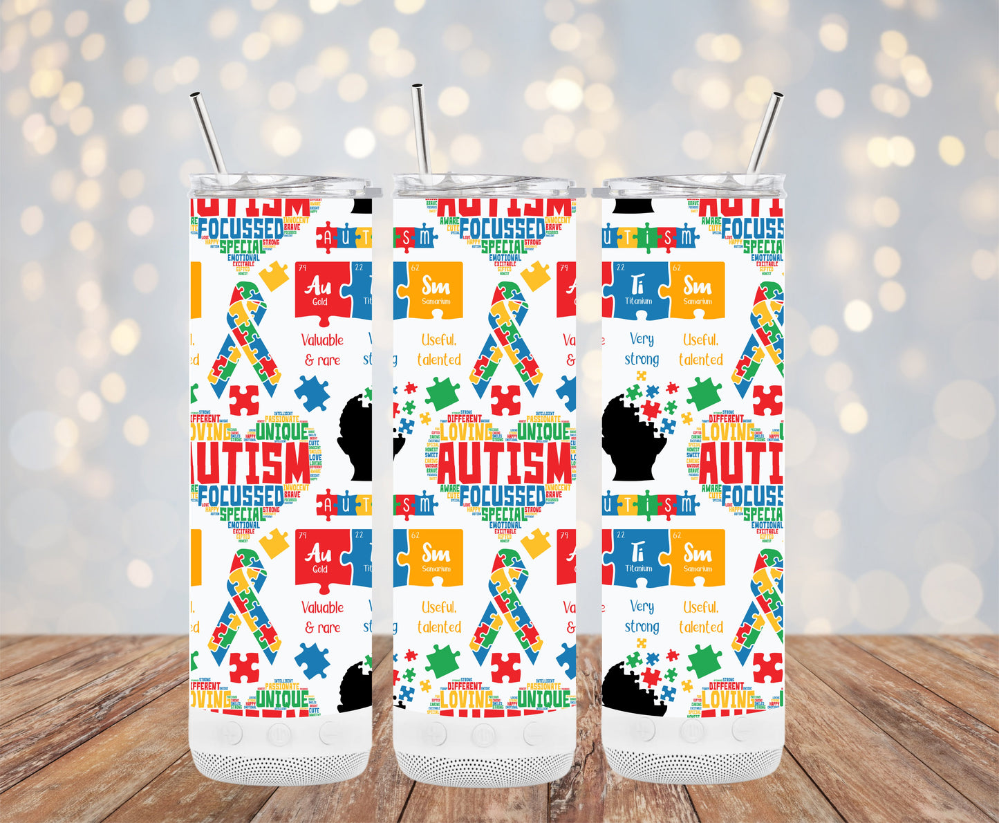 Unique Colorful Autism Awareness Tumblers